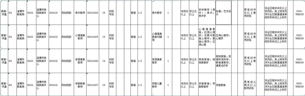 [校园招聘]淄博市特殊教育中心2019年公开招聘教师公告